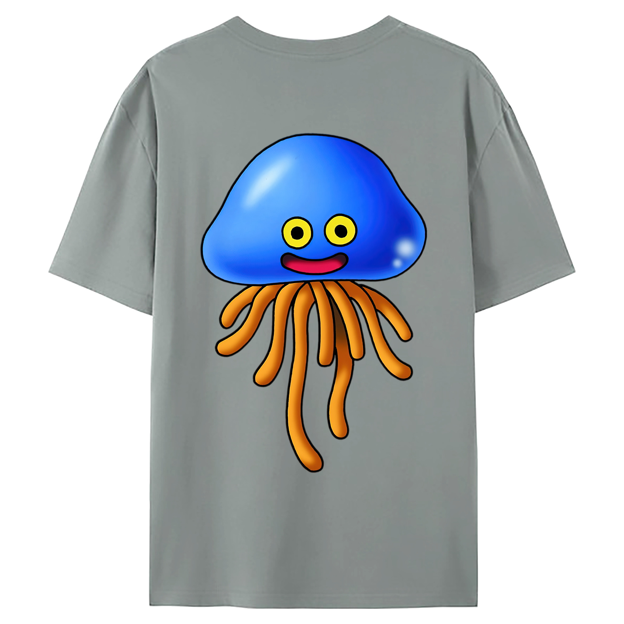 （画像用） ドラゴンクエスト Doragon Kuesuto Dragon Quest 綿100％ メンズ半袖Tシャツ（バックプリント） 通気性